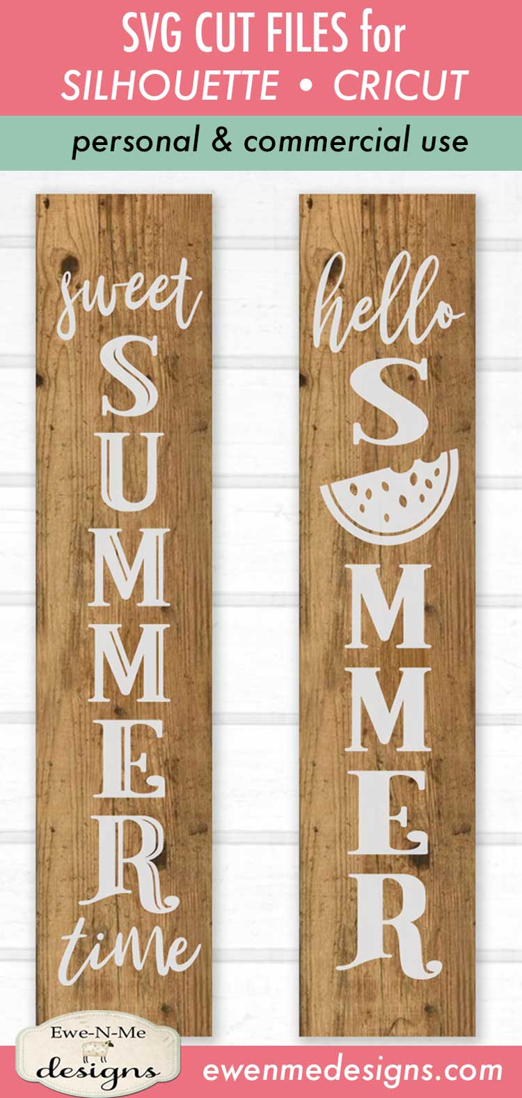Sweet Summer Vertical Porch Sign - SVG