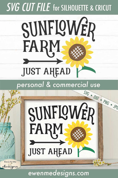 Sunflower Farm - Just Ahead - SVG