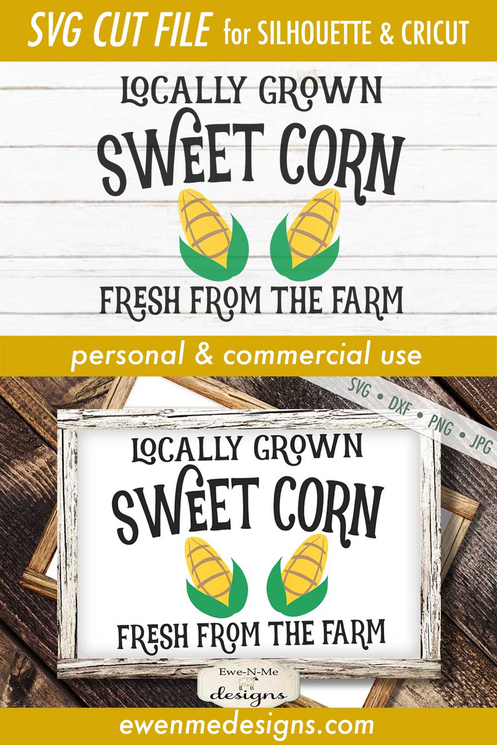 Sweet Corn - Locally Grown - SVG