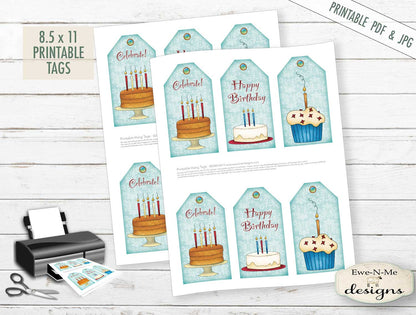 Happy Birthday Tags - PRINTABLE