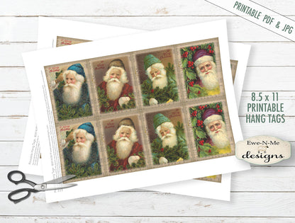 Sheet Music Santa Tags - PRINTABLE