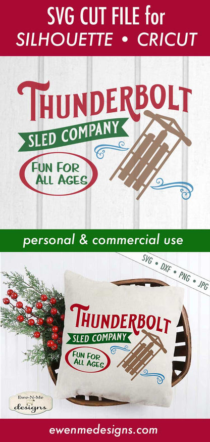 Thunderbolt Sled Co - Christmas Winter - SVG