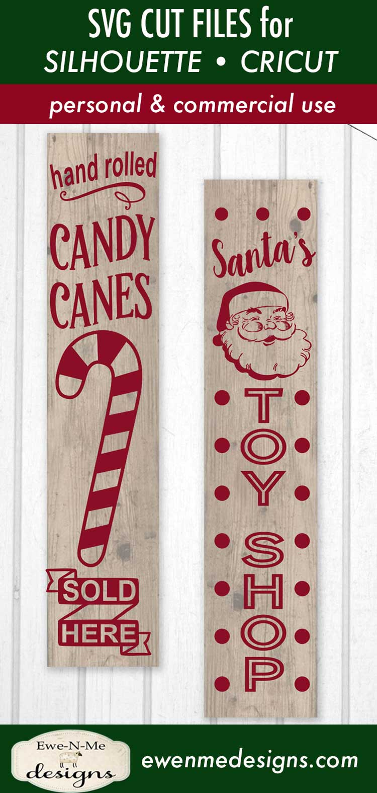 Candy Canes - Toy Shop - Vertical Christmas - SVG
