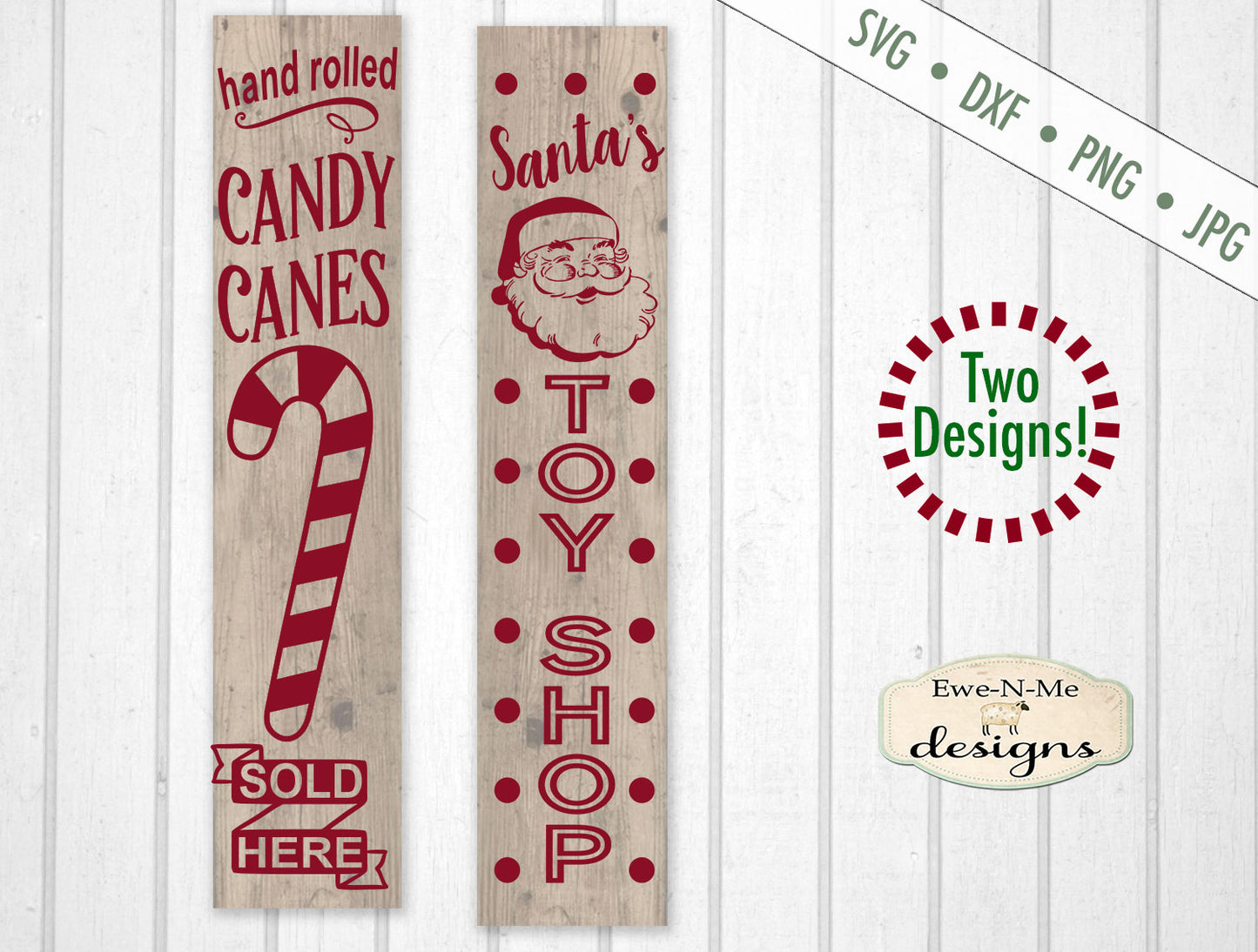 Candy Canes - Toy Shop - Vertical Christmas - SVG