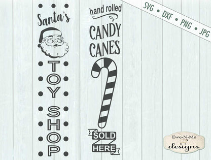 Candy Canes - Toy Shop - Vertical Christmas - SVG