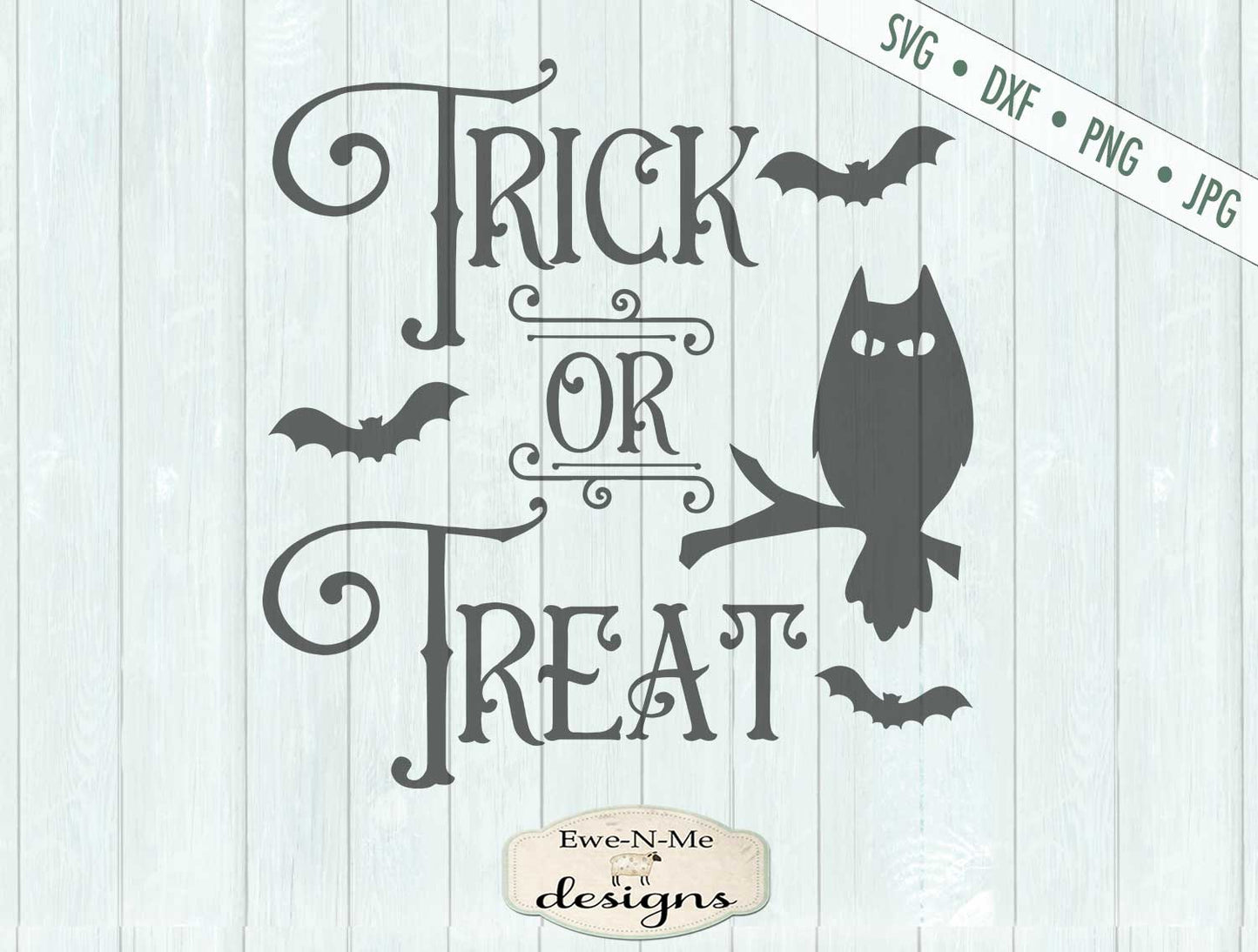 Trick or Treat Owl Bats - SVG