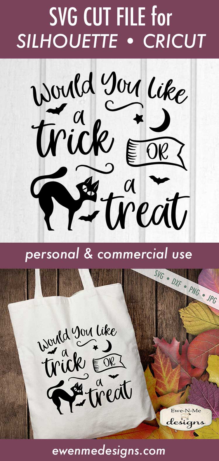 Trick or Treat - Black Cat - SVG