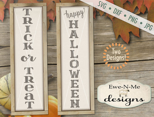 Trick or Treat - Happy Halloween Vertical - SVG