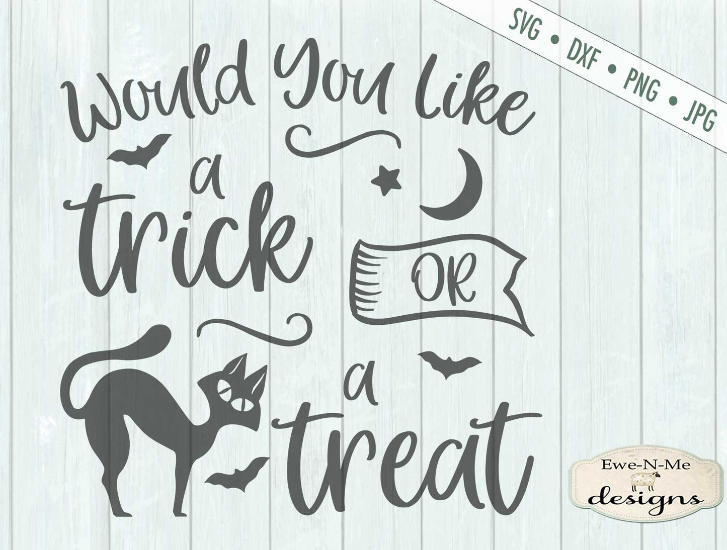 Trick or Treat - Black Cat - SVG