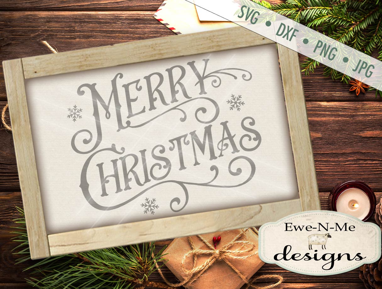 Victorian Merry Christmas - SVG