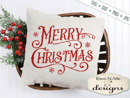 Victorian Merry Christmas - SVG
