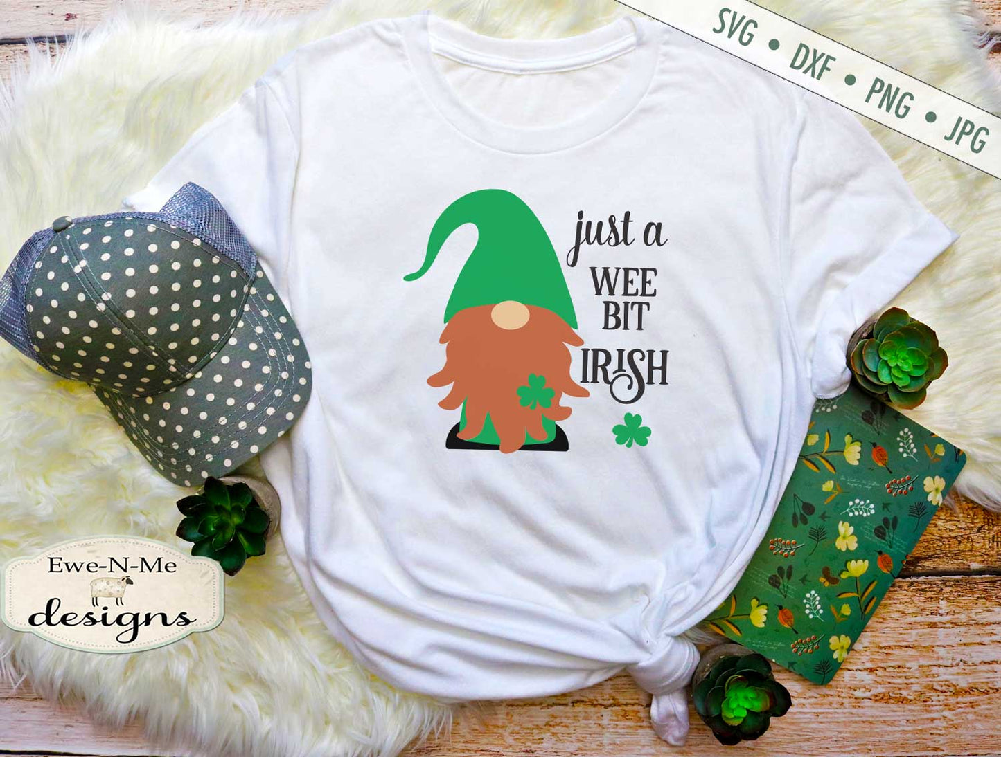 Shamrock Gnome - Wee Bit Irish - St Patricks Day - SVG