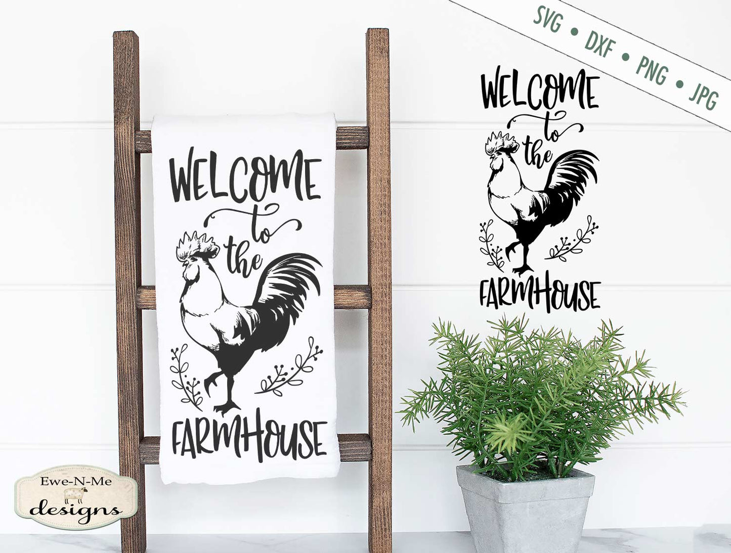 Welcome to the Farmhouse - Rooster - SVG