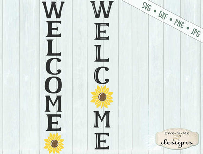 Welcome Sunflower Vertical - SVG