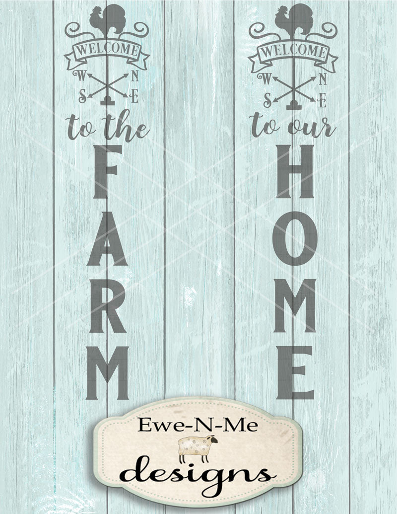 Welcome Weathervane - Home Farm  - SVG