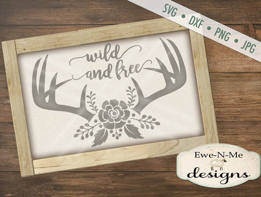 Wild and Free Boho Antlers - SVG