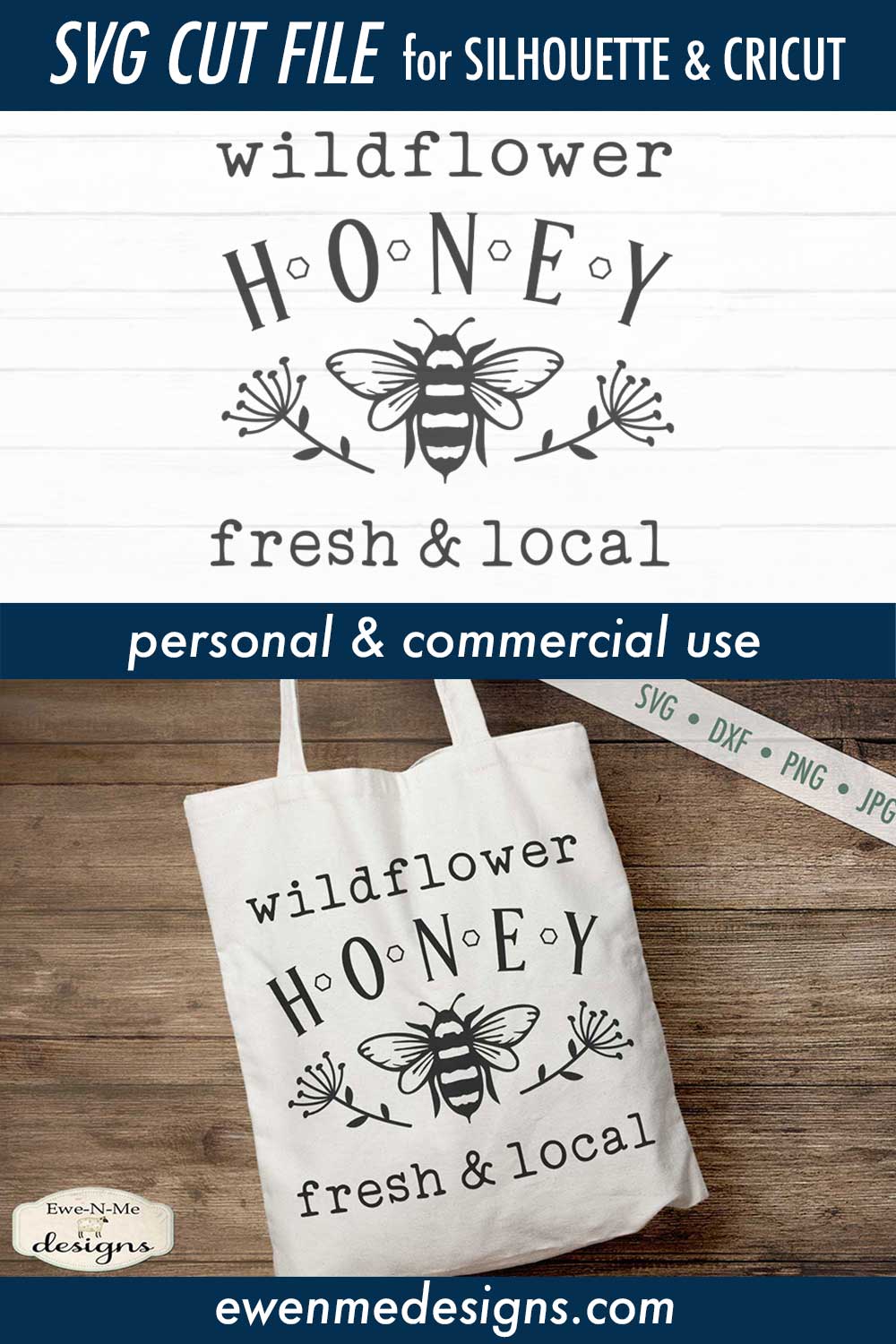 Wildflower Honey - Bee - SVG