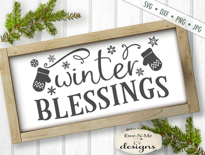 Winter Blessings - Mittens - SVG