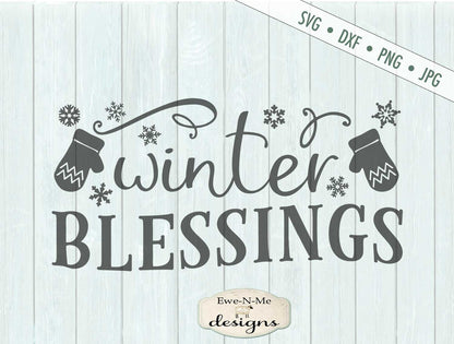 Winter Blessings - Mittens - SVG