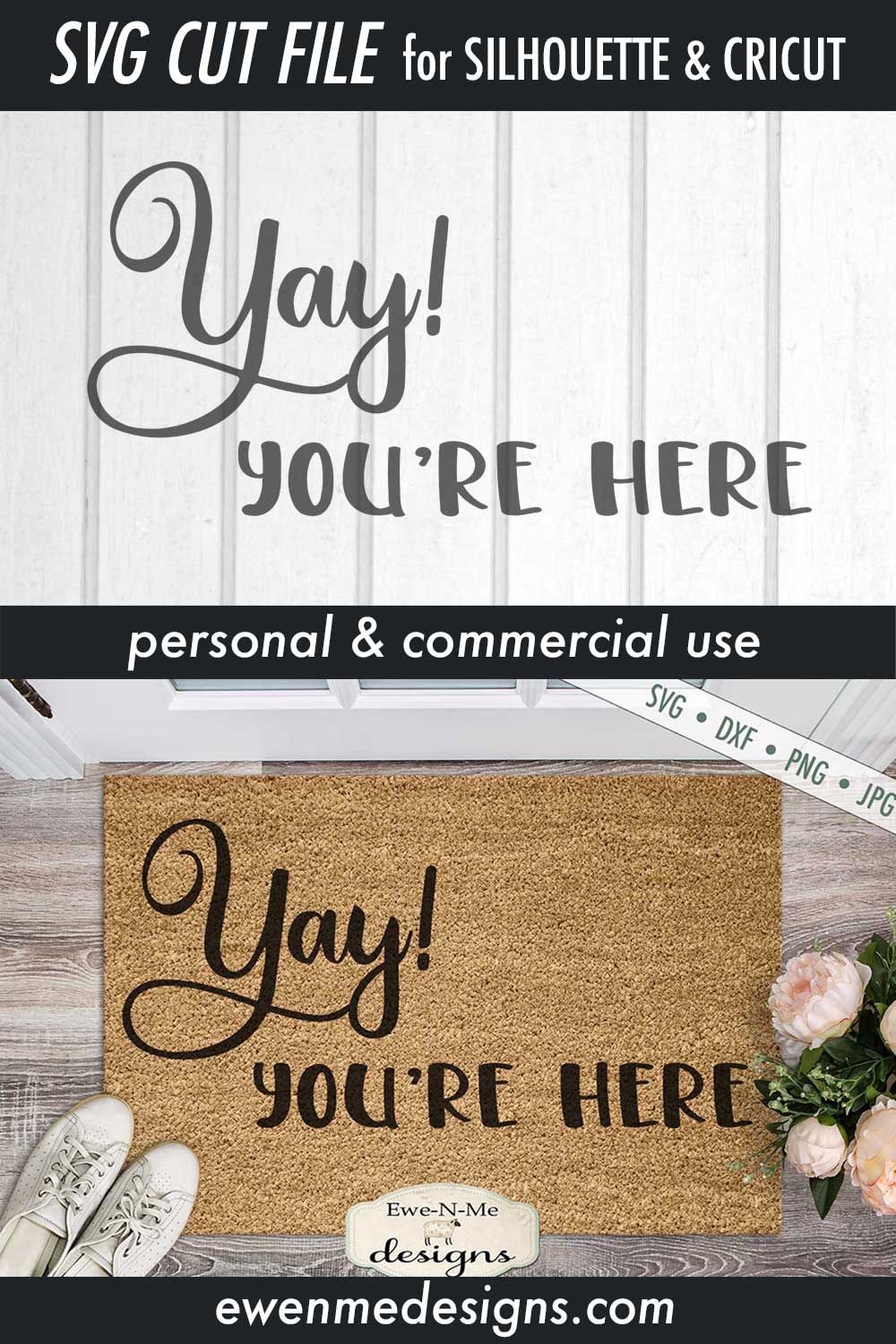 Yay! You're Here - Doormat - SVG